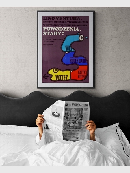 poster: Powodzenia stary, author: Jan Młodożeniec