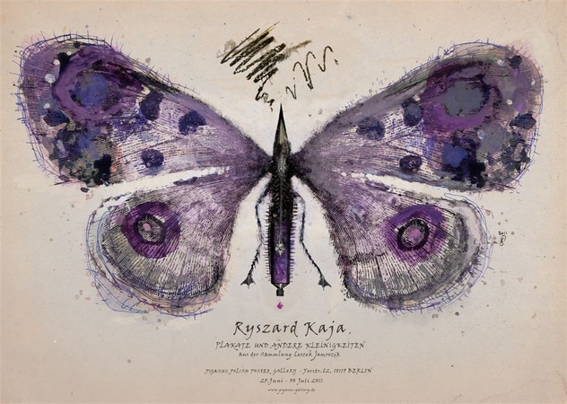 Ryszard Kaja Plakaty i inne blahostki. Motyl fioletowy, Ryszard Kaja Posters, Odds and Sods - Purple Butterfly, Kaja Ryszard