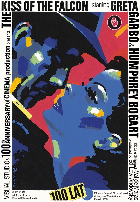 Pocałunek sokoła - plakat inspirowany filmem Sokół maltański, The Kiss of the Falcon, Swierzy Waldemar Pocałunek sokoła - plakat inspirowany filmem Sokół maltański, The Kiss of the Falcon, Swierzy Waldemar
