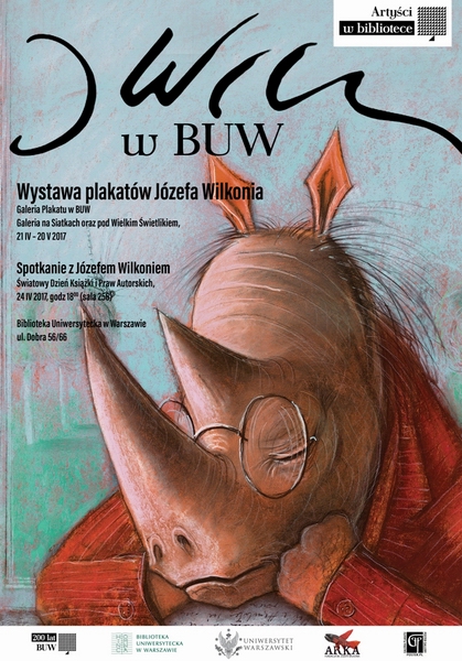 Jozef Wilkon w BUW - wystawa plakatow, Jozef Wilkon at BUW - poster exhibition, Wilkon Jozef